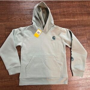 Carhartt Green Hoodie YOUTH Size S-8